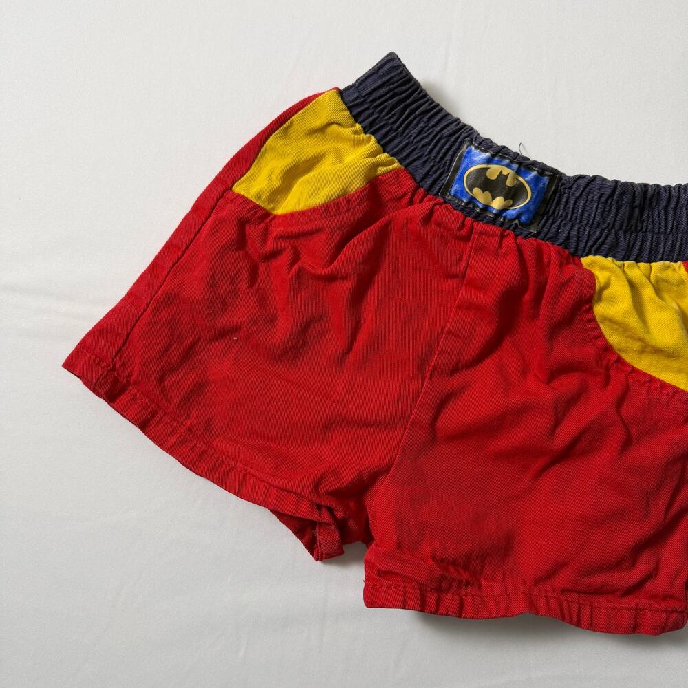 Vintage 90s DC Comics Batman Superhero Color Block Shorts Sz 3
